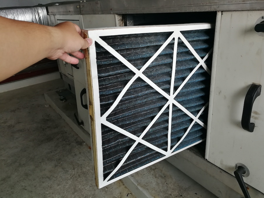 Filter change for HVAC system