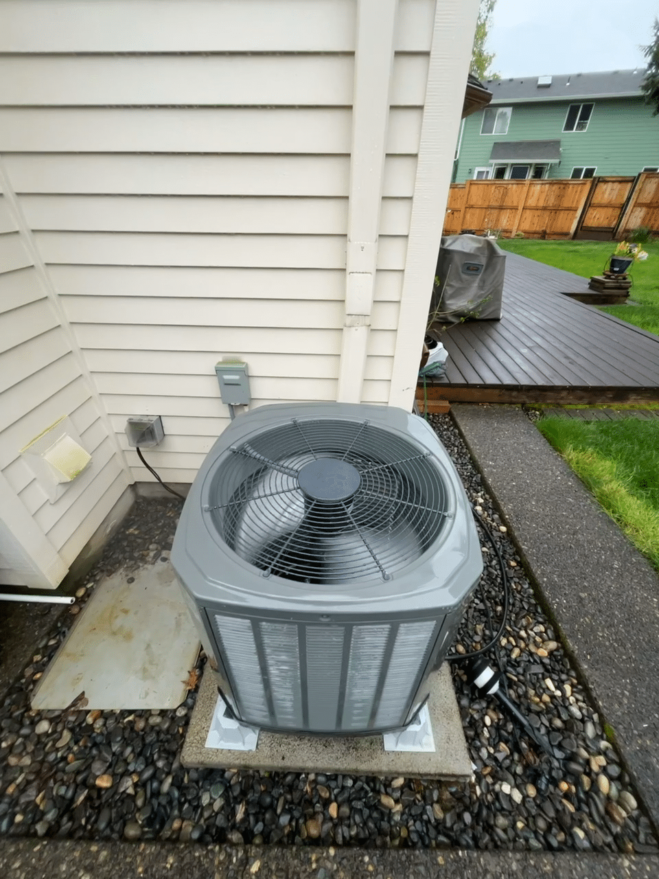 ductless mini-split being operated by remote